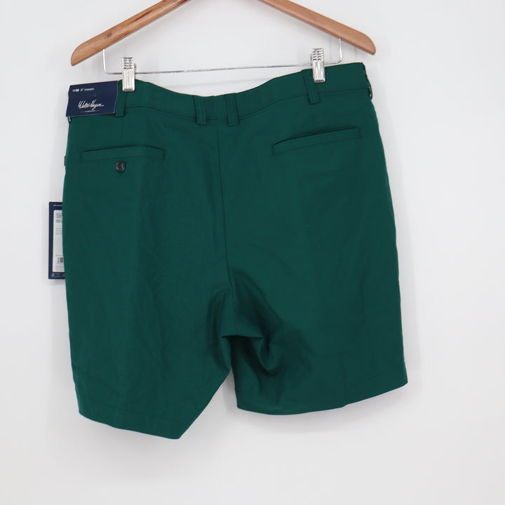 Walter Hagen Clubhouse Chino Golf Shorts Dark Green Mens 36 UPF 50+