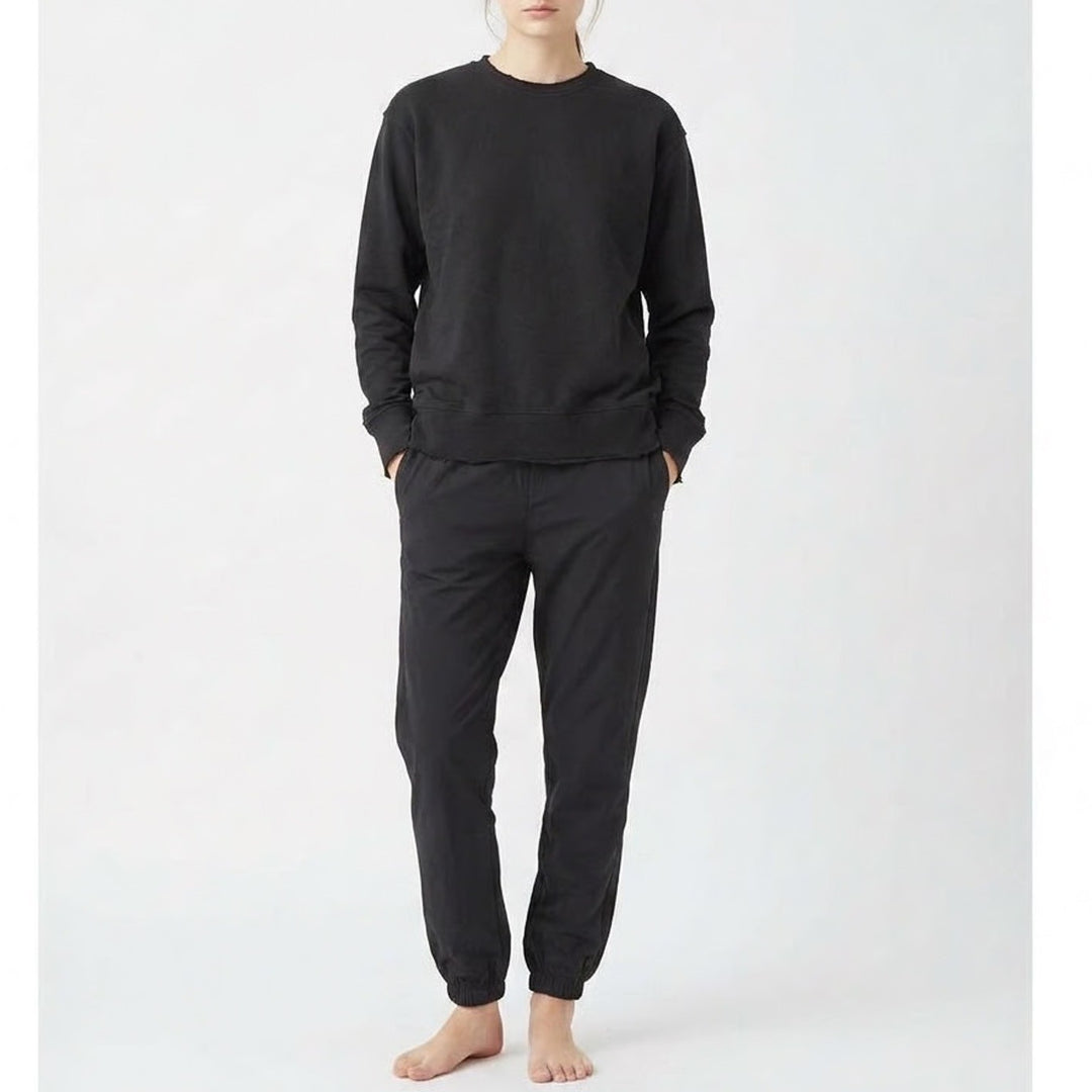 Naked Wardrobe XL Black Sweatshirt and Joggers Lounge Set