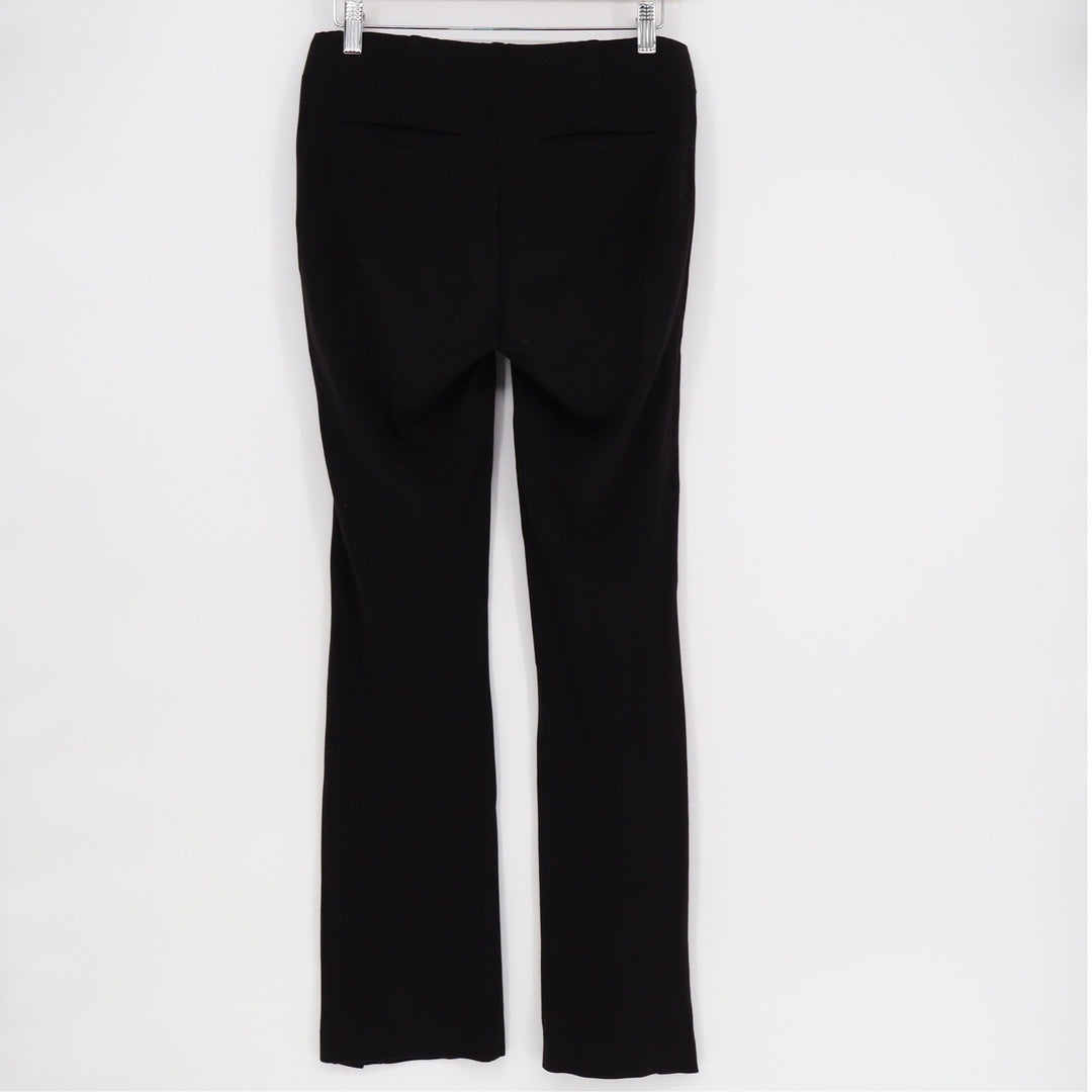 Ecru Black Pull On Stretch Trousers Straight Leg Business Pants DVA 939