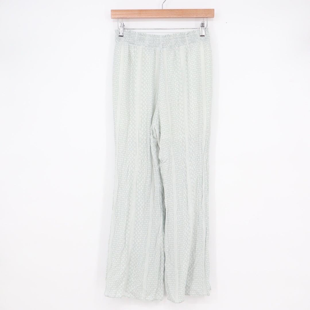 Paper Crane Mint Green Geometric Print Wide Leg Boho Pants Small