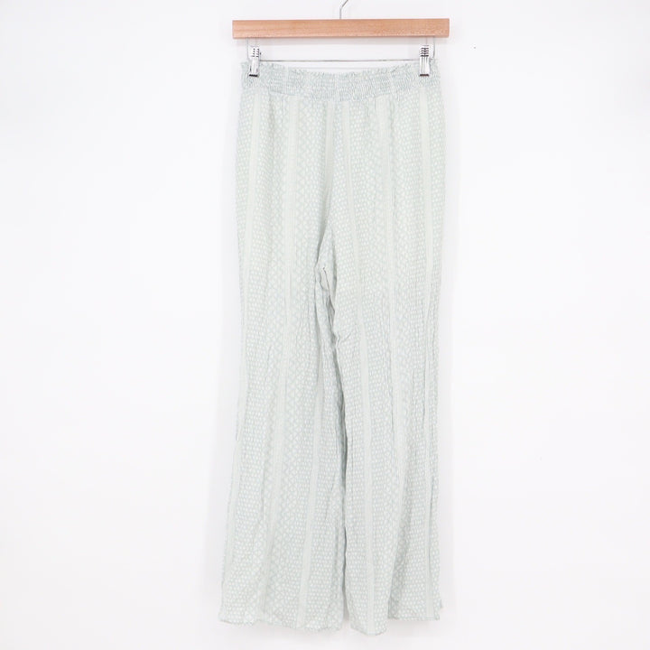 Paper Crane Mint Green Geometric Print Wide Leg Boho Pants Small