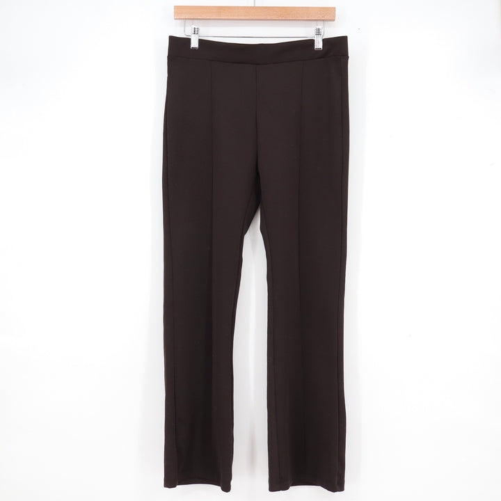 FB Sister Black Pintuck Seam Flare Leg Pull On Trousers Size Large L