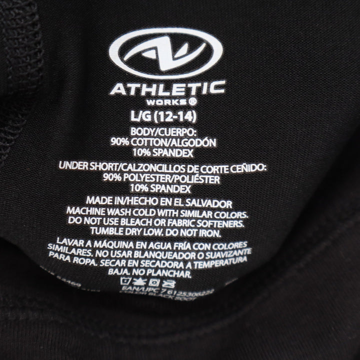 Athletic Works Womens Black DriWorks Active Skort Size L 12-14 Built-in Shorts