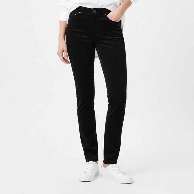 AG Adriano Goldschmied The Farrah Skinny High Rise Black Velvet Pants Size 27
