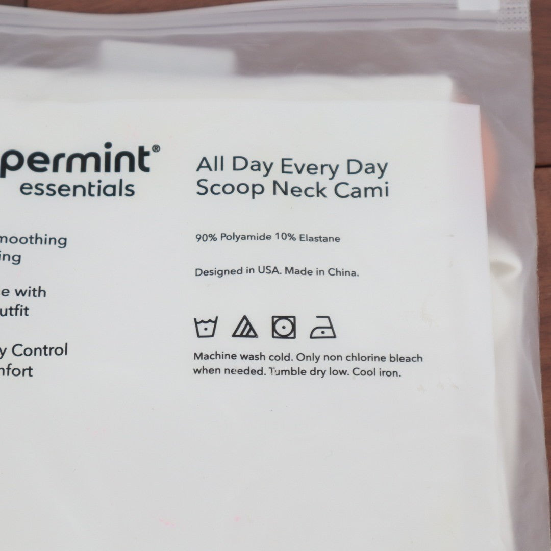 Shapermint Essentials All Day Every Day Scoop Neck Cami Large White Shapewear