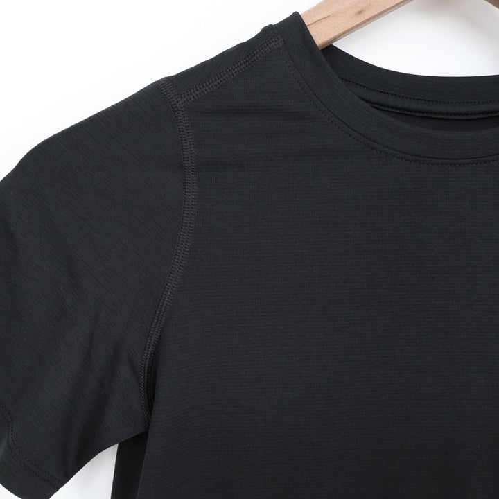 DSG Boys Movement Tee Pure Black Short Sleeve Athletic Shirt Size S 8-9