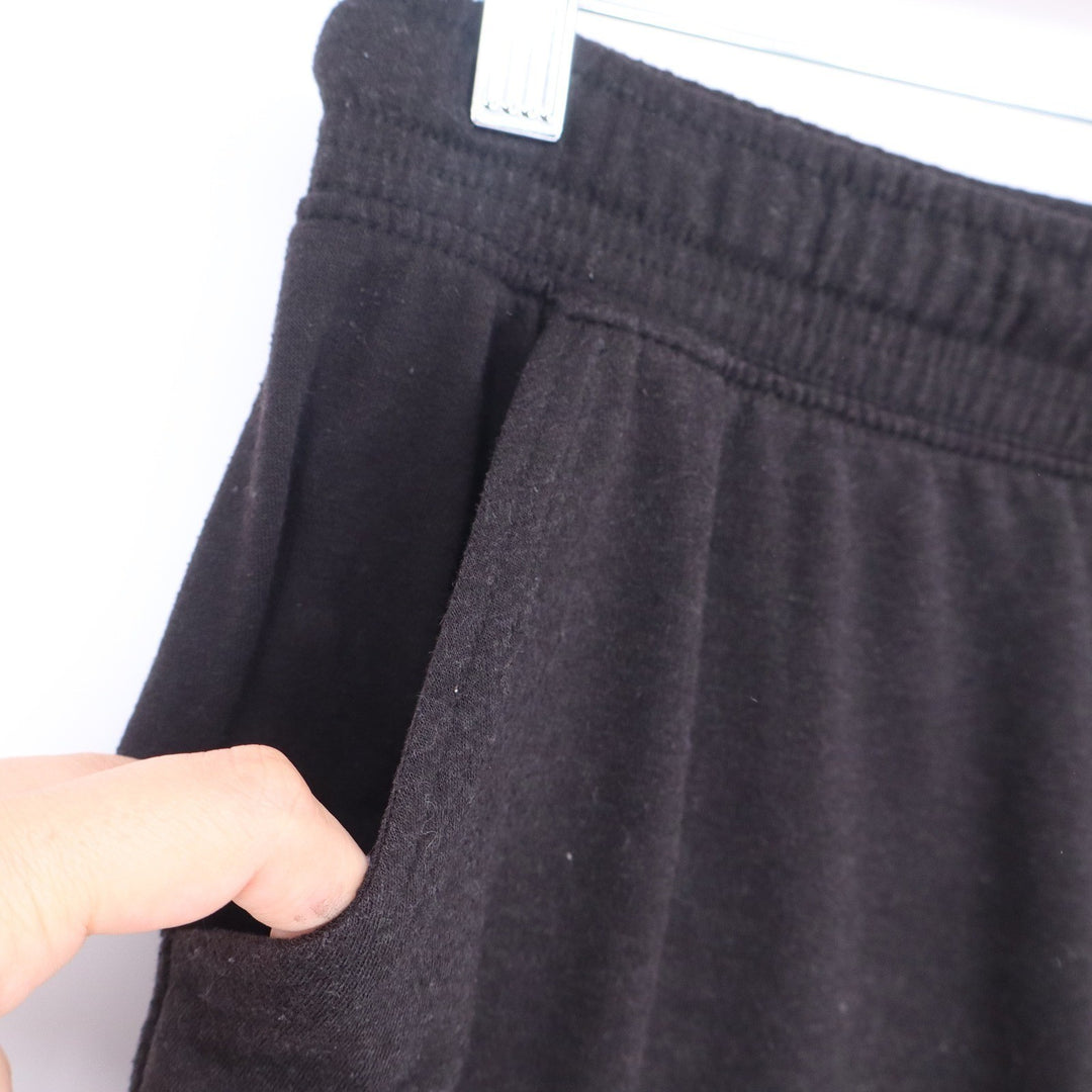 NYL New York Laundry Active Black Wide Leg Cropped Cargo Joggers Pants Size M