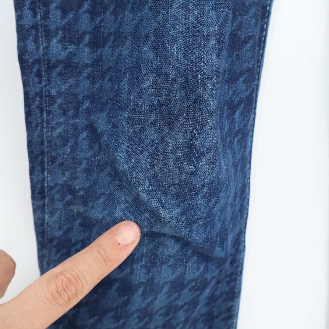 Pilcro and the Letterpress Womens Houndstooth Skinny Jeans Blue Size 27 No 27