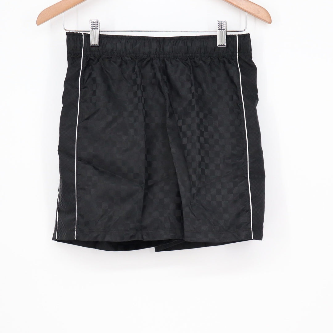 DSG Boys Black Checkerboard Woven Soccer Shorts Size L 14-16 New