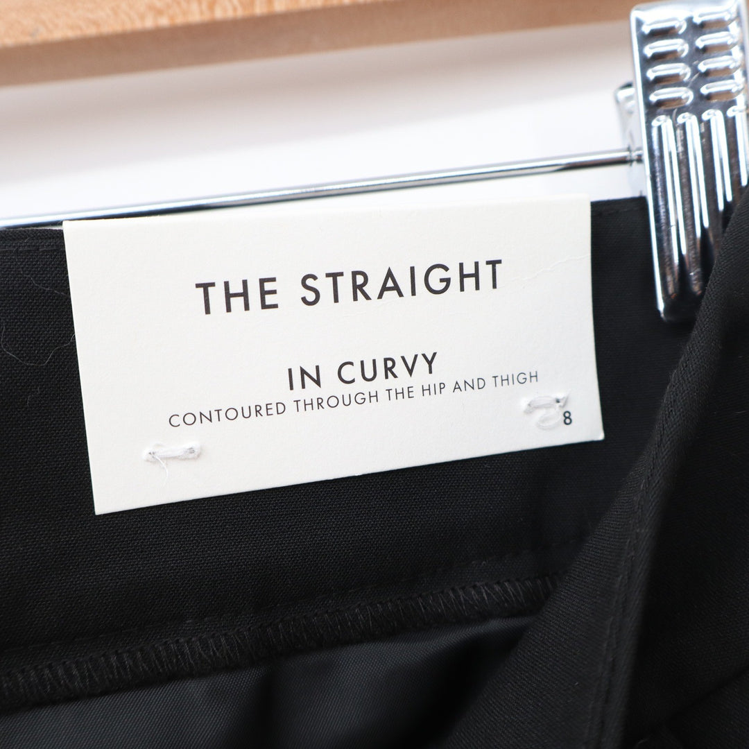 Ann Taylor Factory The Straight In Curvy Black Dress Pants Size 8 Professional