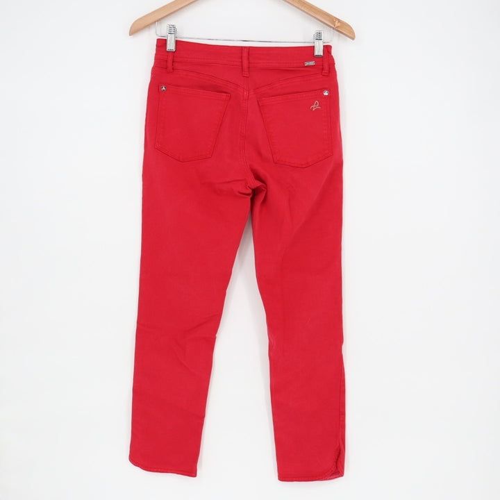 DL1961 Ankle Jeans Womens 27 Red Denim Cotton Stretch Mid Rise Streetwear Travel