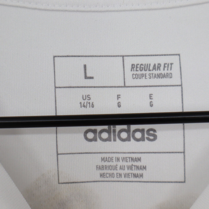 Adidas Boys SS Heat Map Soccer Tee White AA8116 Size L 14/16 NWT