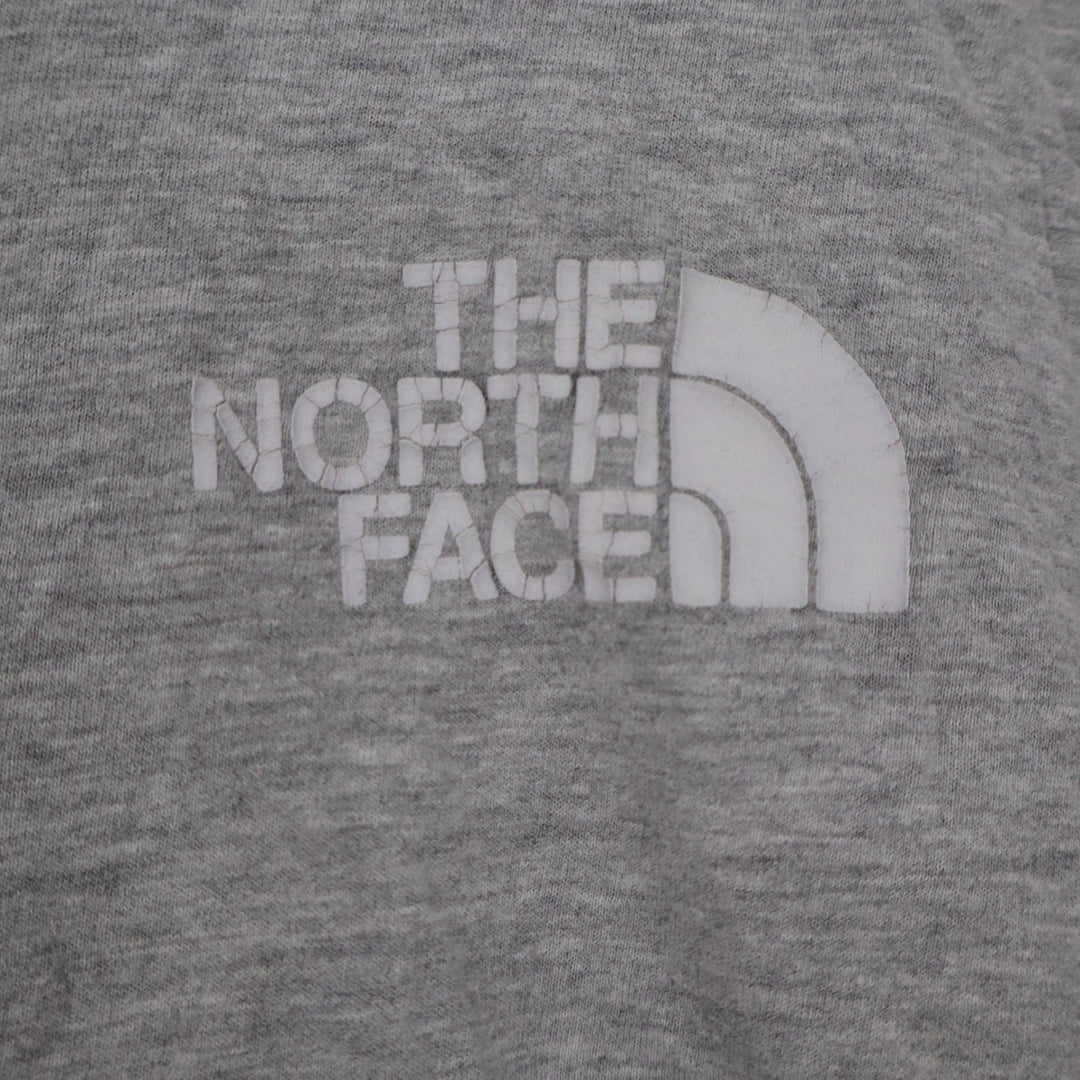 The North Face Mens XL Heather Gray Graphic T-Shirt Never Stop Exploring Back