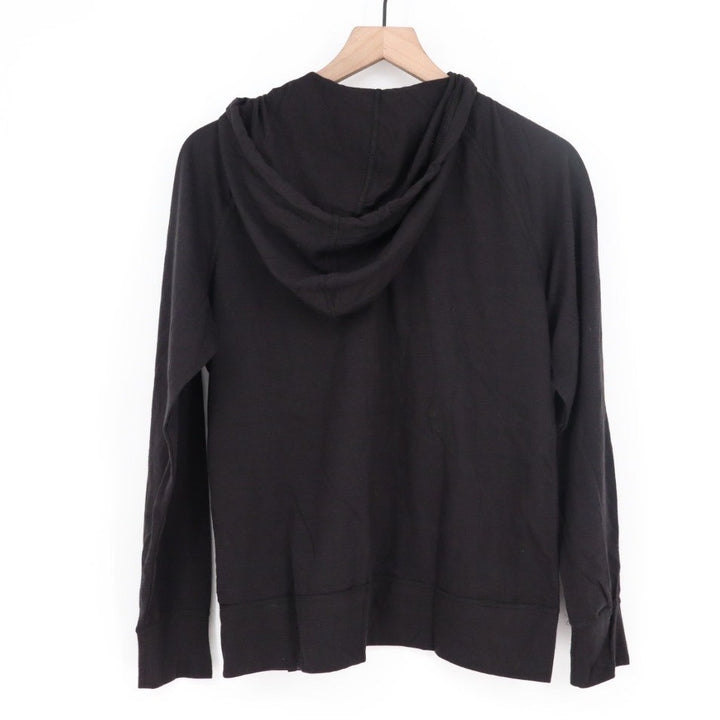 American Giant Women's Lightweight Full Zip Black Solid Sweatshirt L Made USA