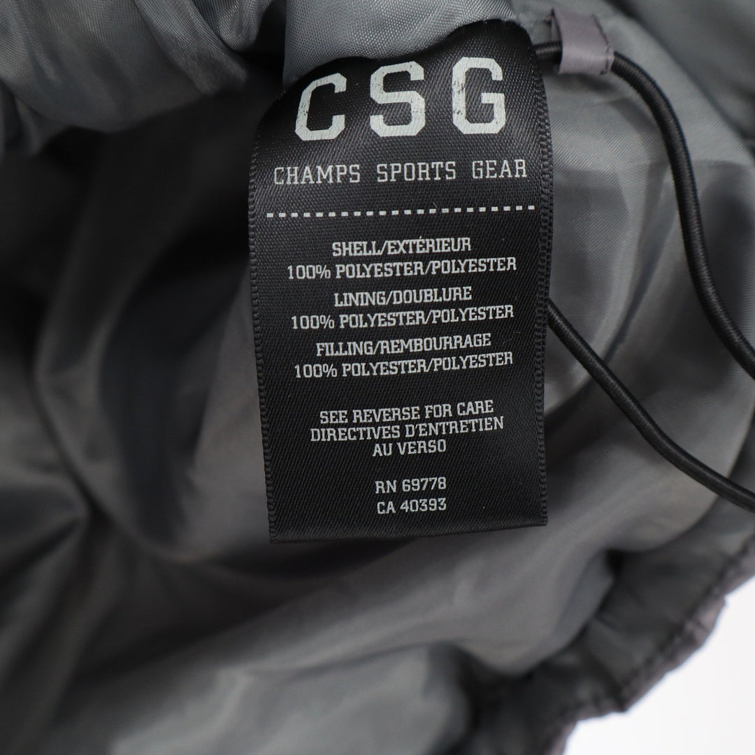 CSG Champs Sports Gear Mens 2XL Gray Puffer Vest Quilted Full Zip Sleeveless