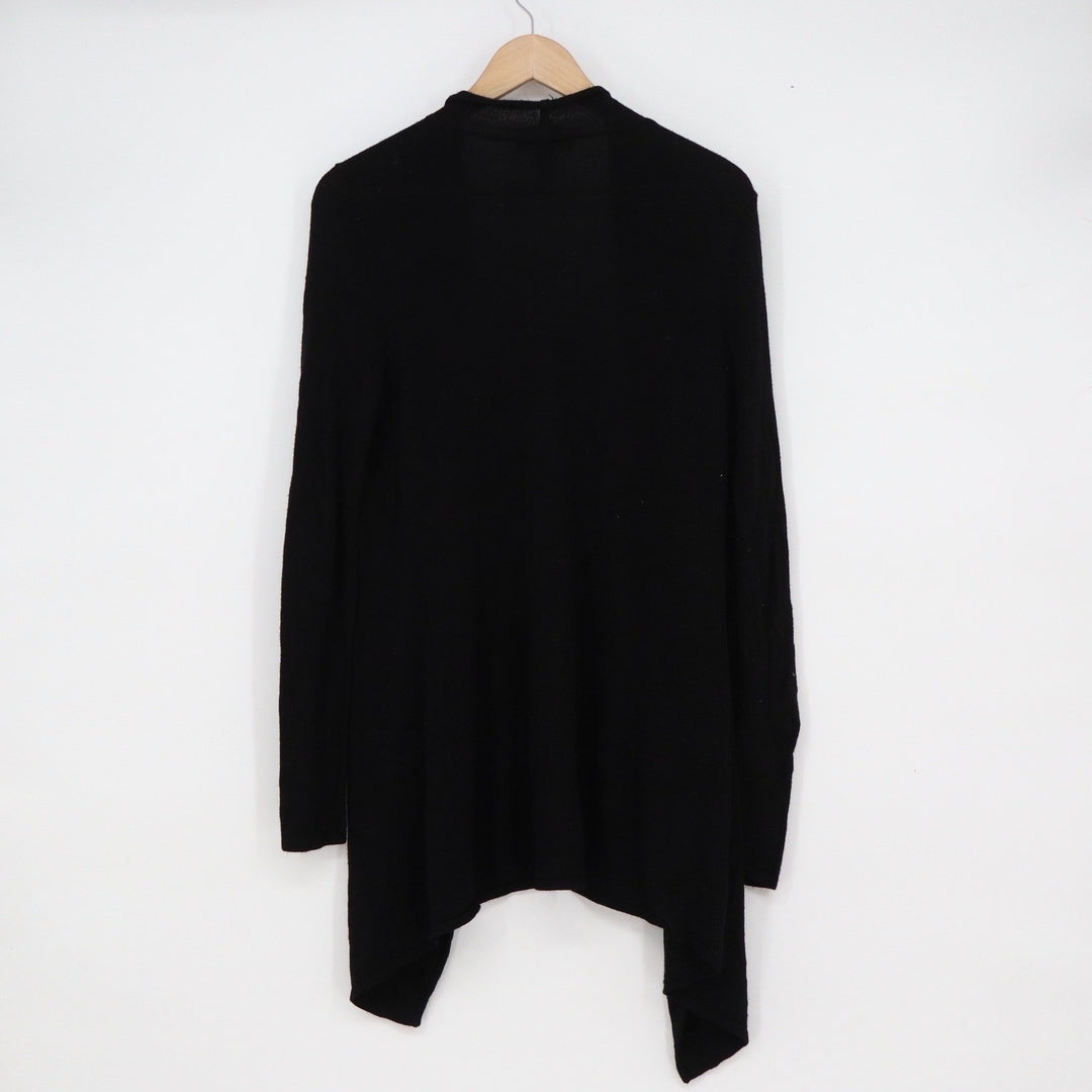 White House Black Market WHBM Black Open Front Rayon Cardigan Sweater XS