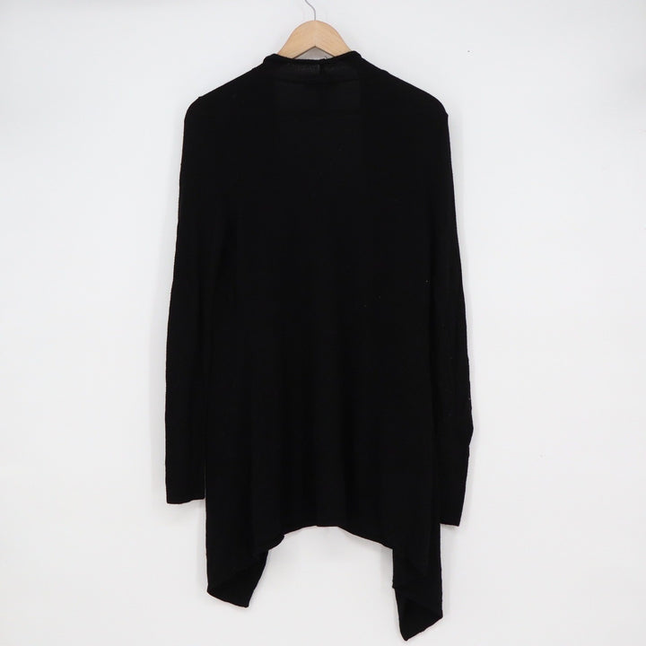 White House Black Market WHBM Black Open Front Rayon Cardigan Sweater XS