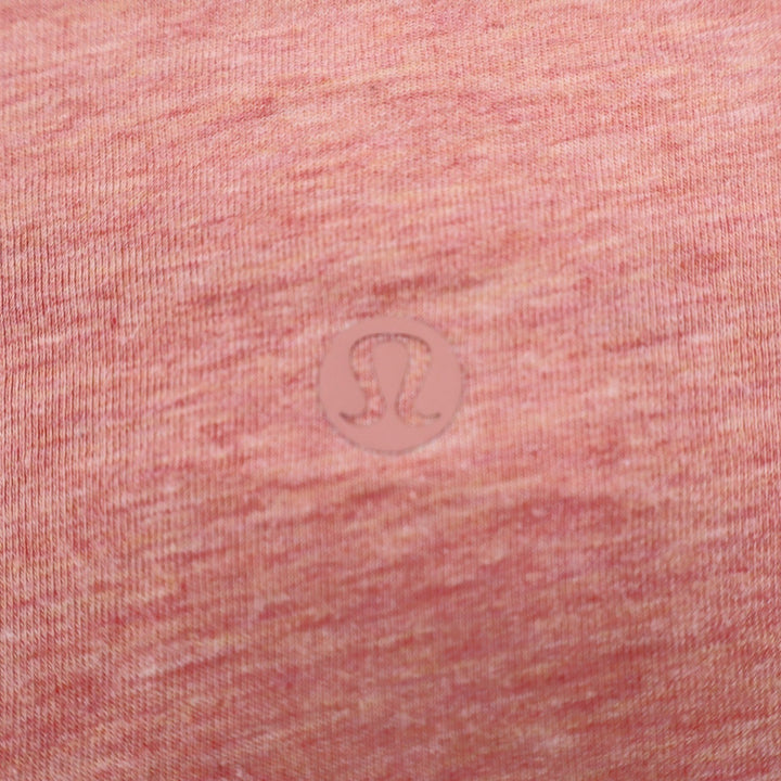 Lululemon Top Womens L Back In Action Long Sleeve Coral Peach Activewear Good