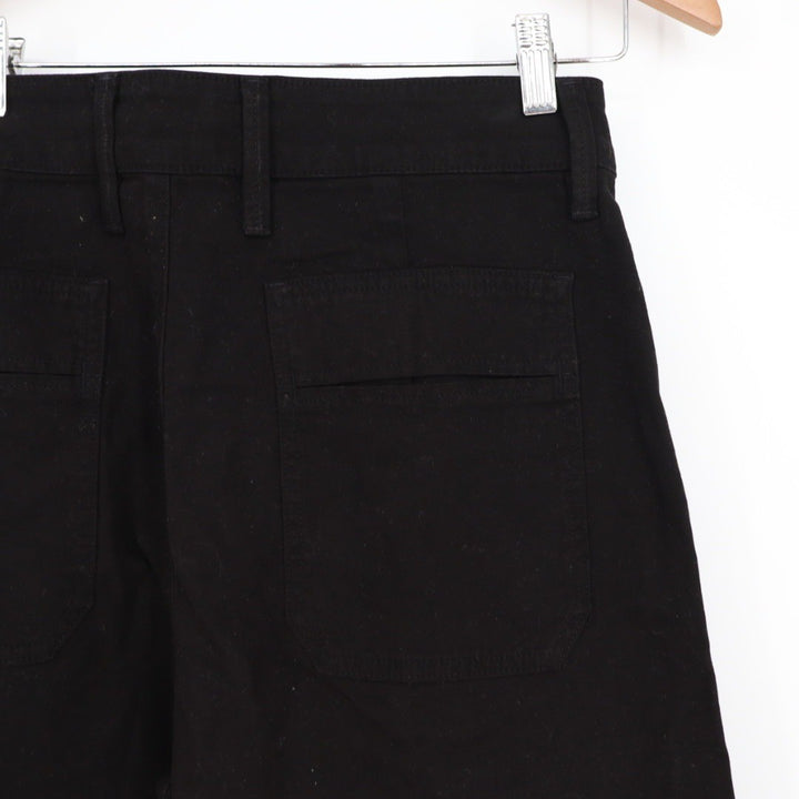 American Giant Black Wide Leg Cropped Pants Size 6 Made in USA