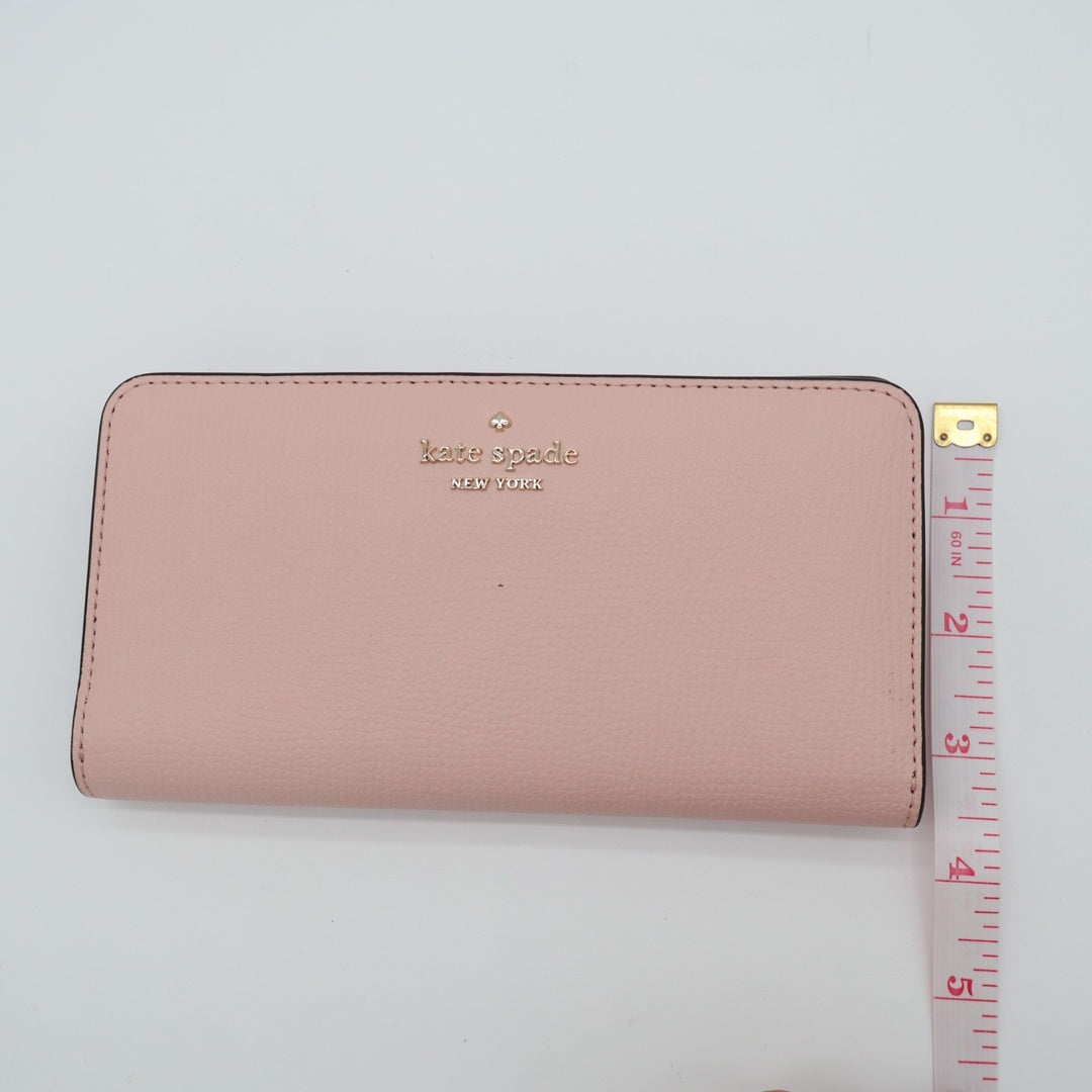 Kate Spade NY Large Slim Bifold Womens Pink Leather Credit Card Slots Wallet