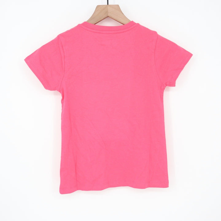New Era Boston Red Sox Girls Pink Sequin V-Neck T-Shirt Size 7/8 MLB New