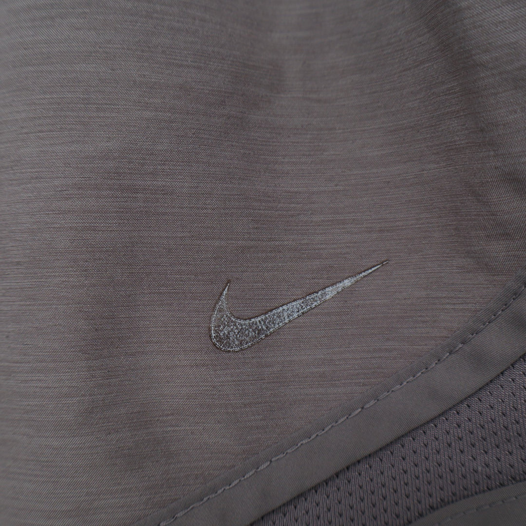 Nike Dri Fit Running Shorts Womens XL Gray Space Dye High Rise Elastic Waist