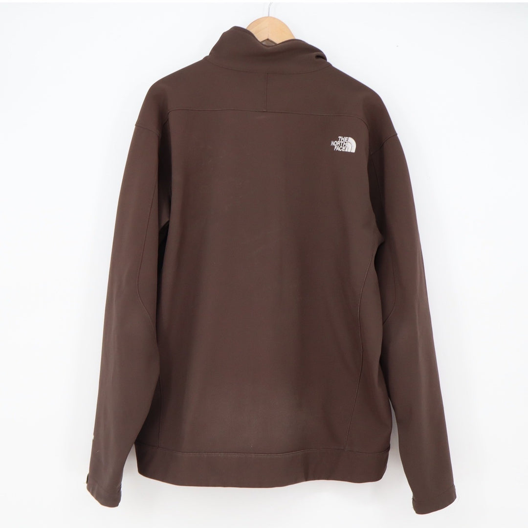 The North Face Softshell Jacket Mens XL Apex Bionic Brown Windproof Good