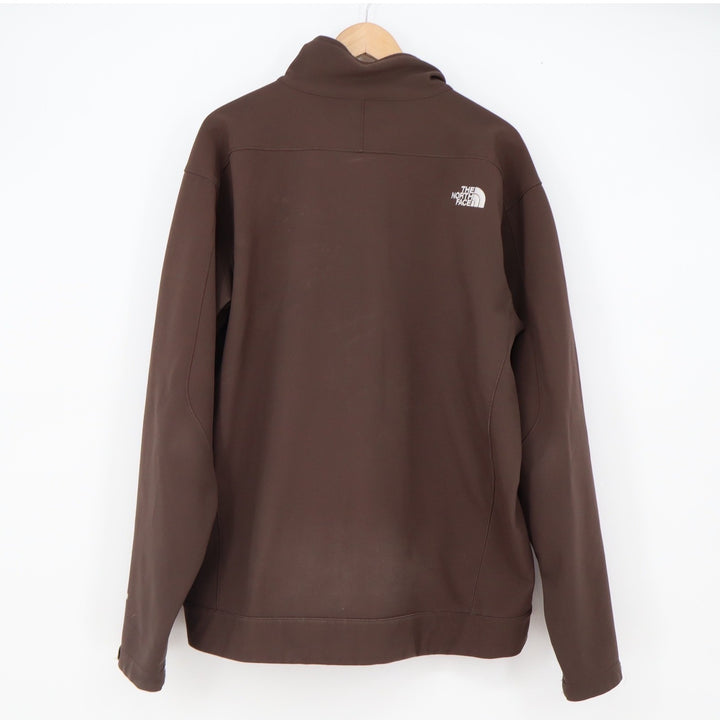 The North Face Softshell Jacket Mens XL Apex Bionic Brown Windproof Good
