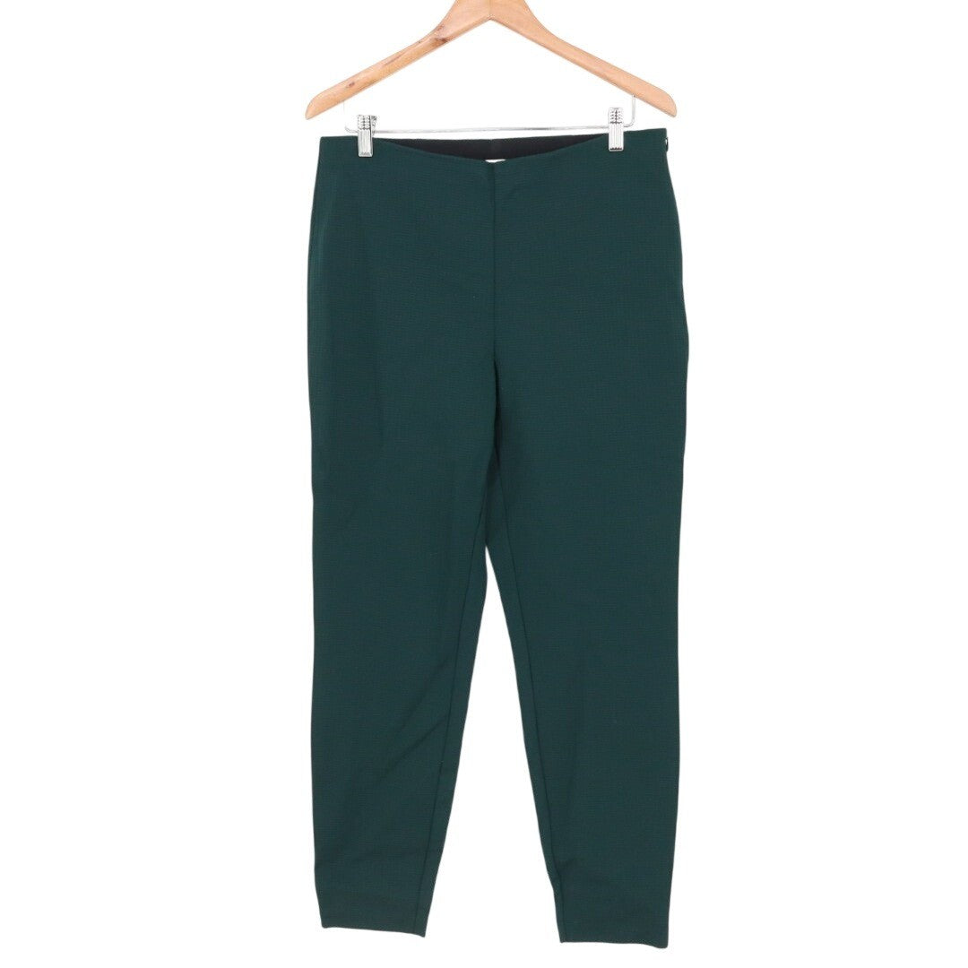Huge Boos Ankle Pants Womens 12 Green Stretch Tapered Leg Outdoor Everyday Wear