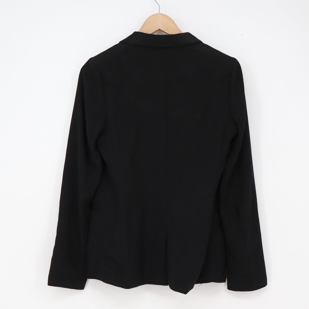 LC Lauren Conrad Blazer Womens 2 Open Front Black Shawl Collar Excellent