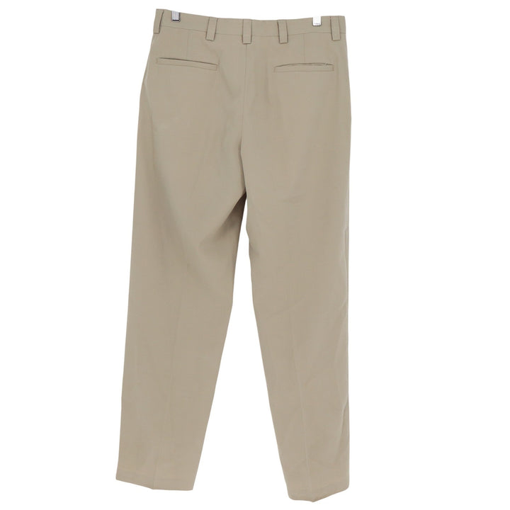 Kenneth Cole Reaction Mens Tan Khaki Dress Pants Flat Front 32x32