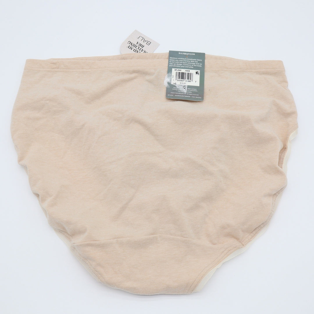 Bali Breathable Cotton Hi-Cut Panty Nude Beige DFLEHC XL/8 New