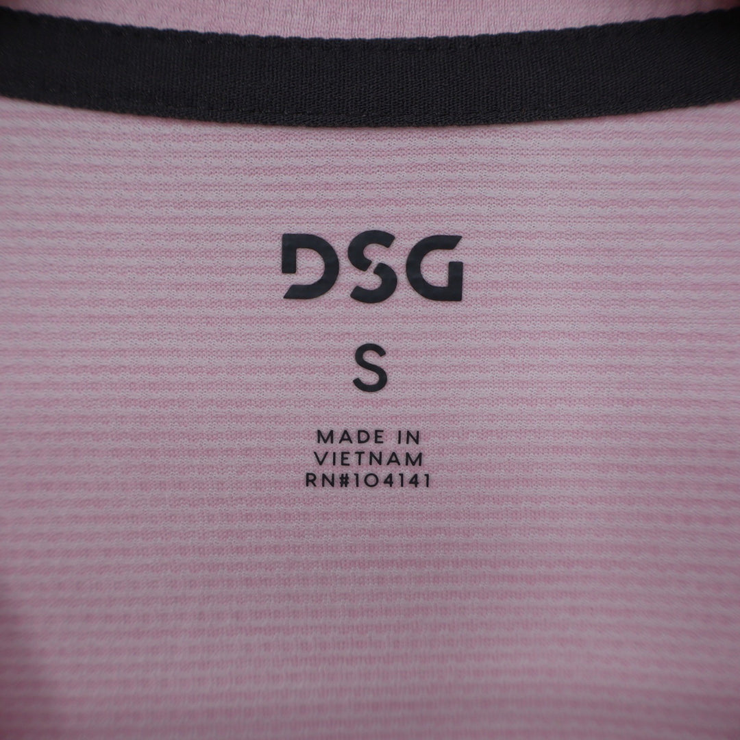 DSG Mens Short Sleeve Performance T-Shirt Pink Crew Neck Activewear Size S