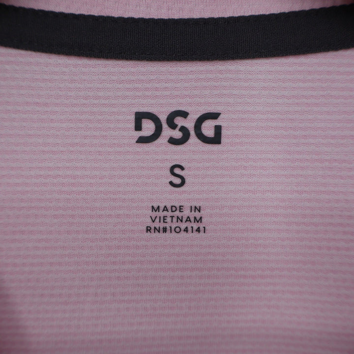 DSG Mens Short Sleeve Performance T-Shirt Pink Crew Neck Activewear Size S