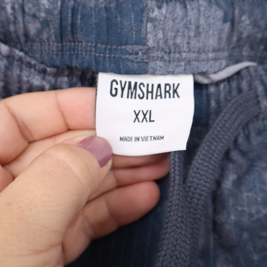 Gymshark Lifting Club Blue Acid Wash Camo Ripstop Joggers XXL
