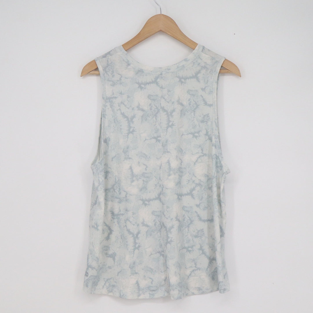 All in Motion Womens XL Tie Dye Muscle Tank Top Blue White Activewear Stretch