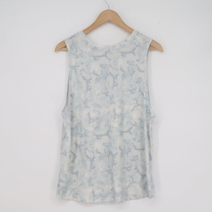 All in Motion Womens XL Tie Dye Muscle Tank Top Blue White Activewear Stretch
