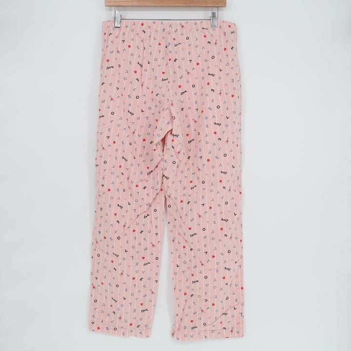 Gapbody Pajama Pants Women's Medium Pink Printed Drawstring Waist Sleepwear