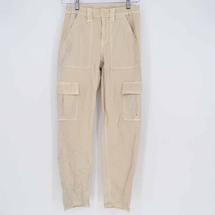 American Eagle Mens 00 Short Beige Cargo Pants Stretch Cotton Lyocell Utility