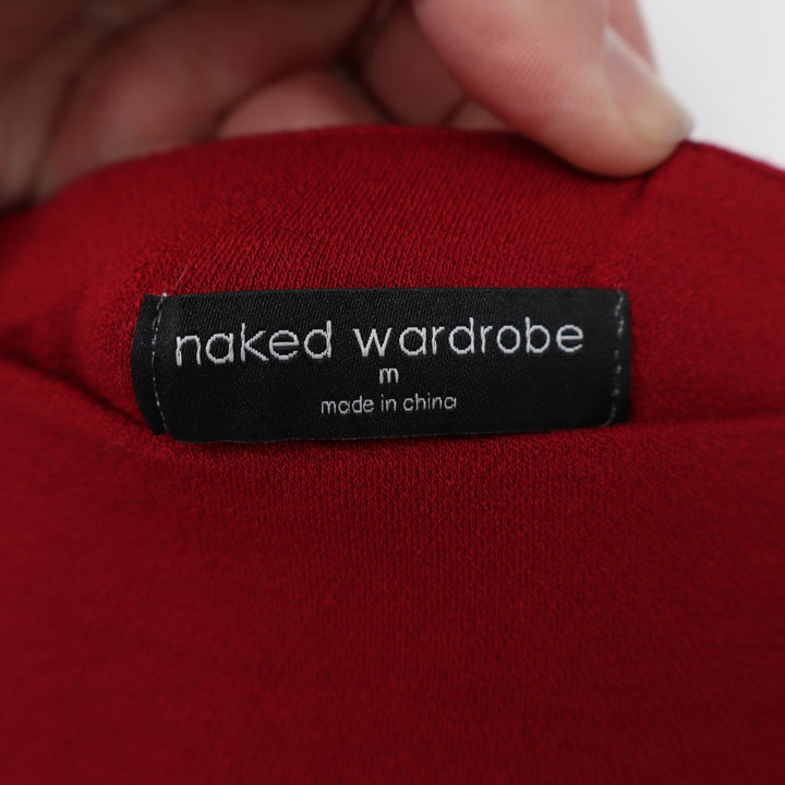 Naked Wardrobe Red Maxi Skirt High Waist Bodycon Viscose Stretch M
