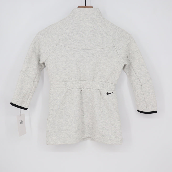Nike Girls Tech Fleece Quarter Zip Dress Light Grey Heather Size 5