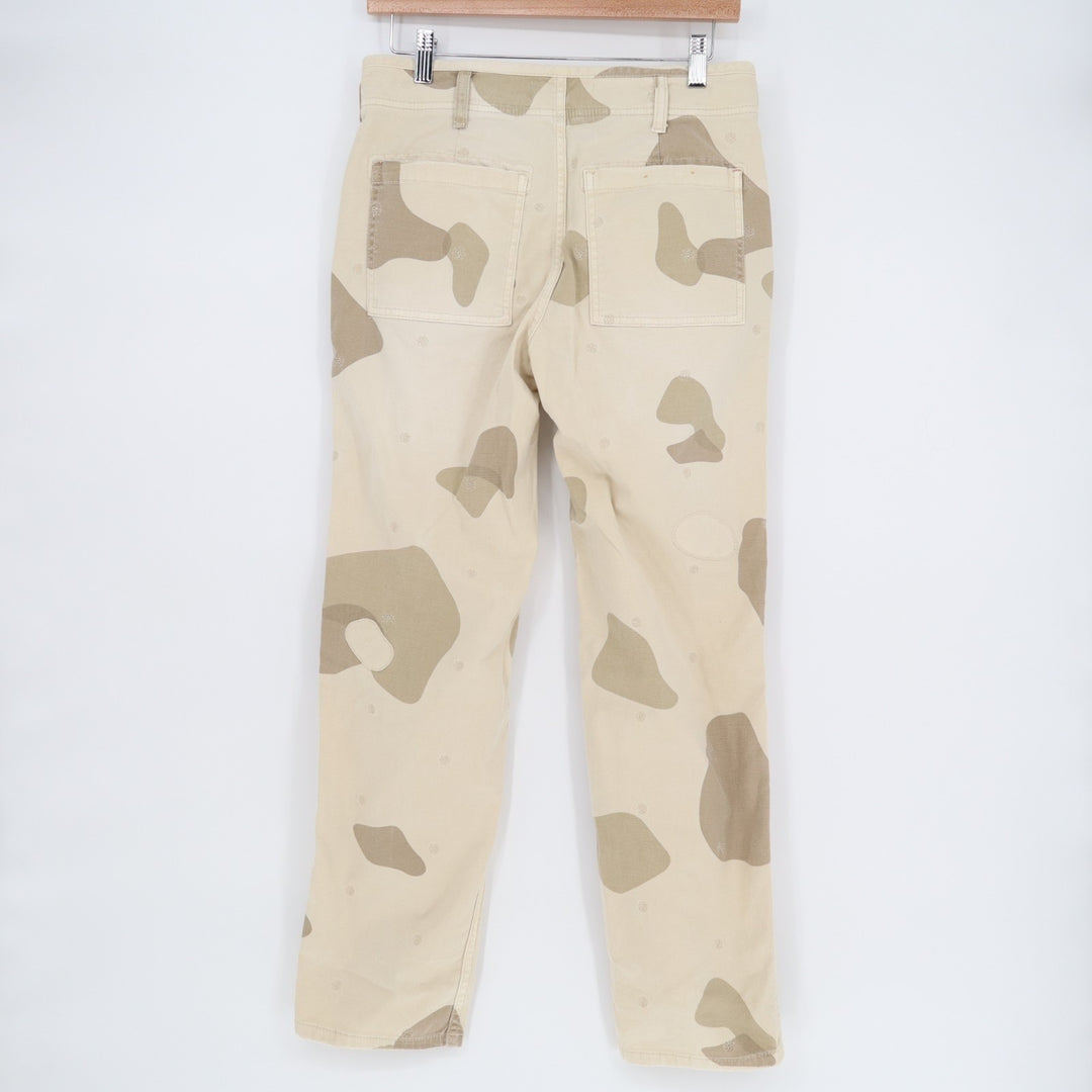 Anthropologie Wanderer Utility Pants Women 27 Multi Camo Cotton Stretch Mid Rise