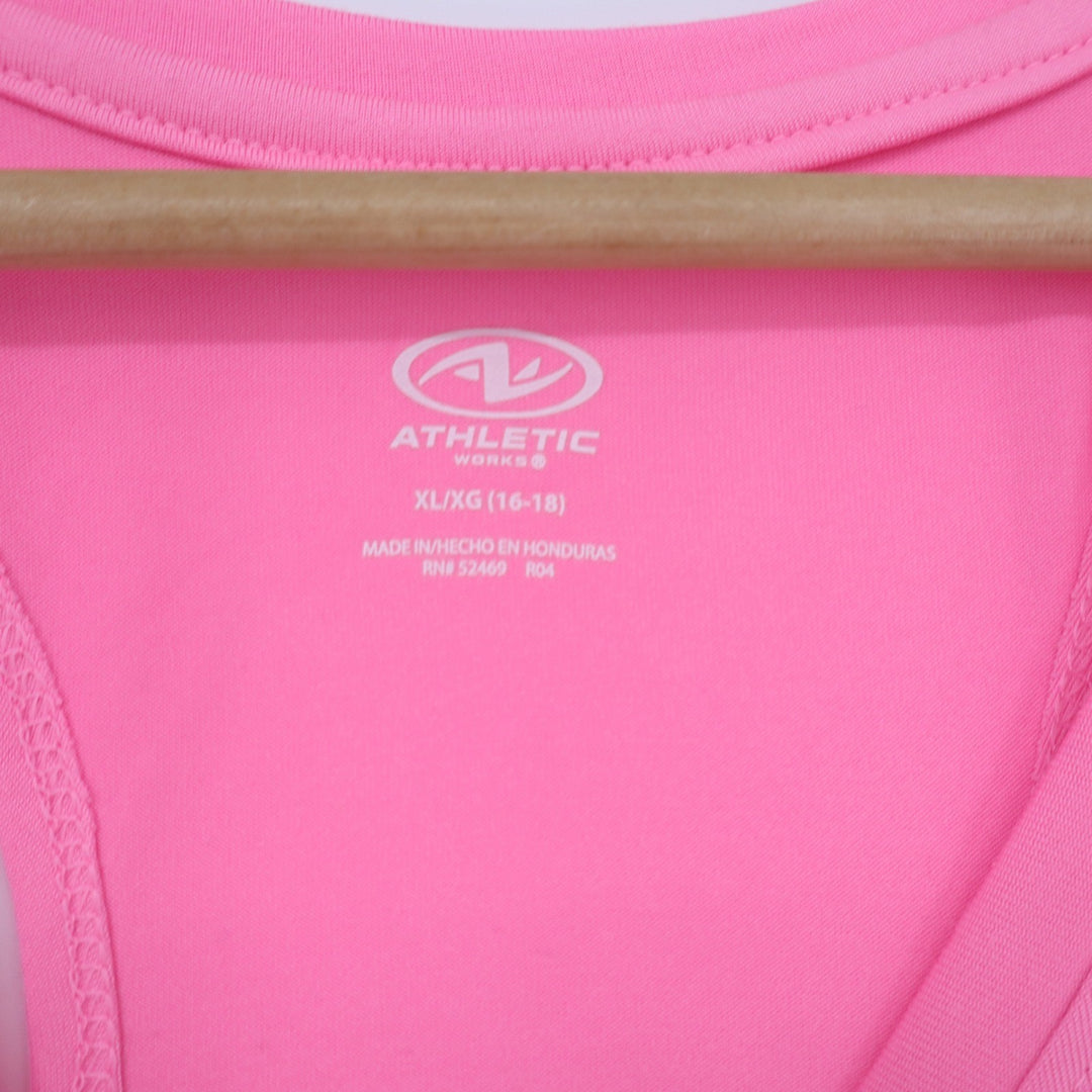Athletic Works Tank Top Women's XL Pink Racerback Active Excellent
