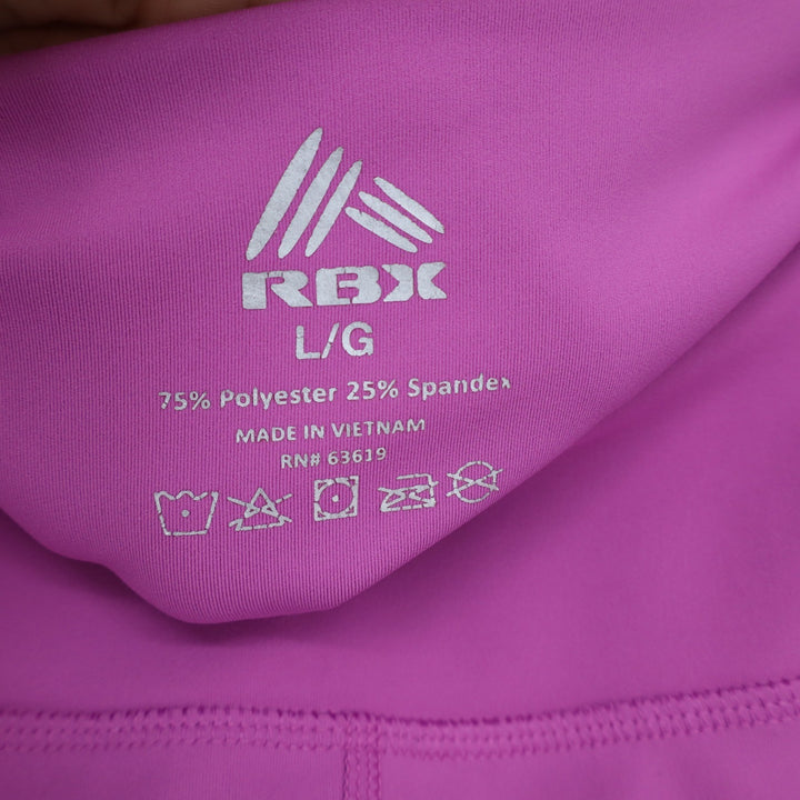 RBX Leggings Womens L Capri Pink High Rise Pockets Athletic Excellent