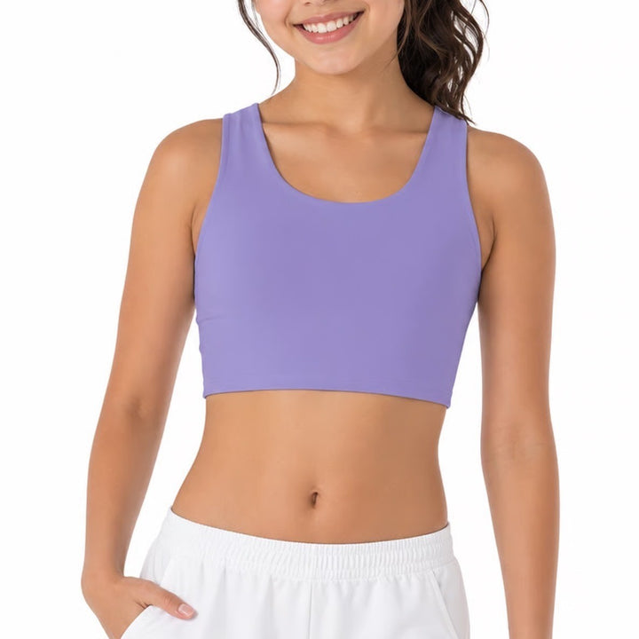 DSG Girls Momentum Sports Bra Frozen Purple Size M 10-12 NWT