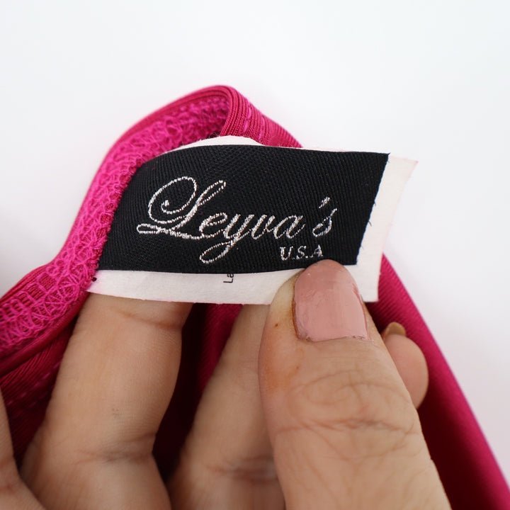 Leyva's USA Magenta Pink Bodycon Mini Dress Lace Up Open Back Small