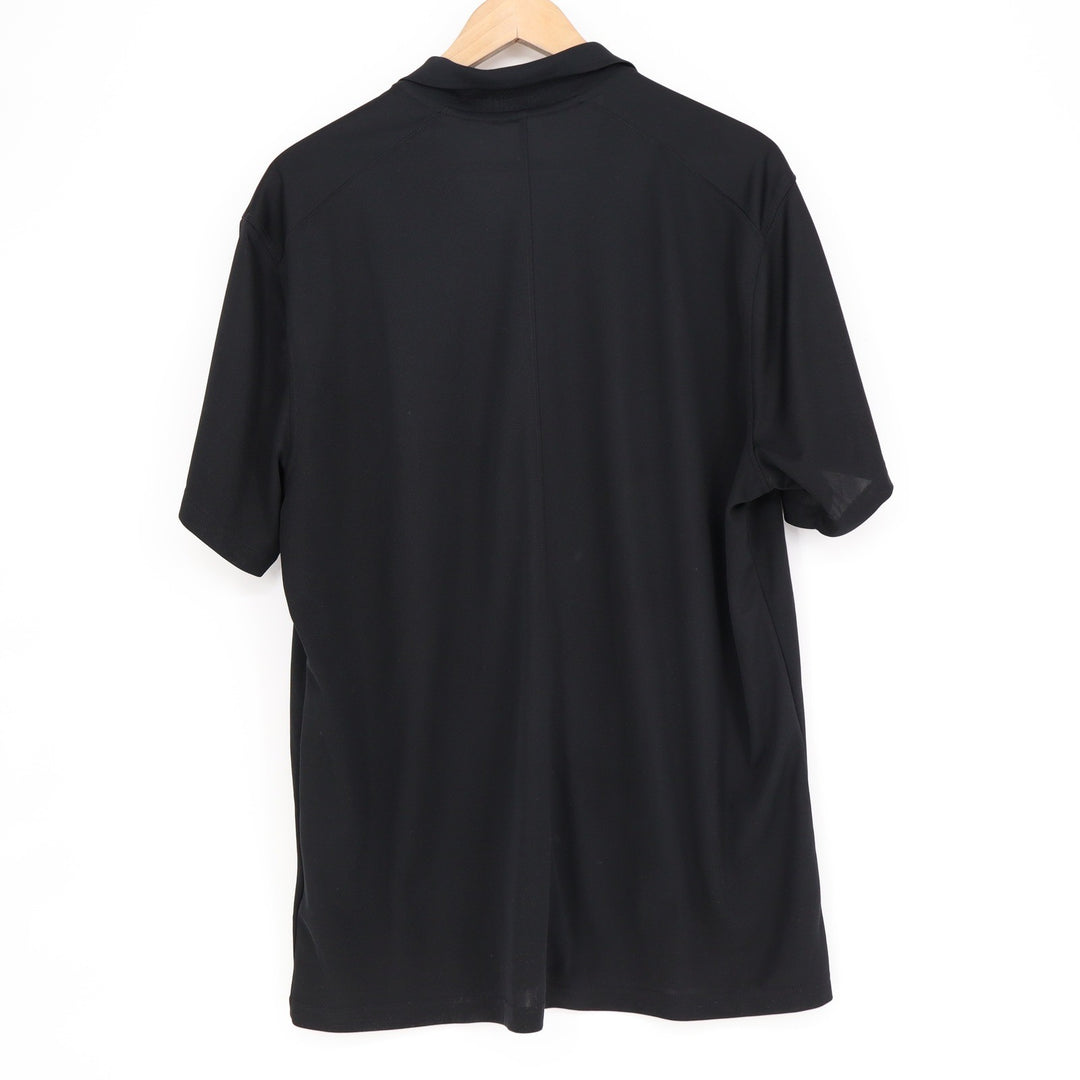 Nike Dri-FIT Mens Polo Shirt Black Short Sleeve Golf Top Large