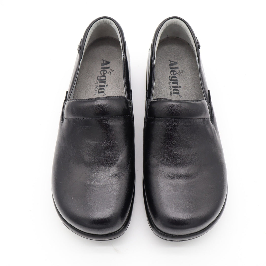 Alegria Keli Pro Black Leather Slip Resistant Clogs Shoes Womens 38