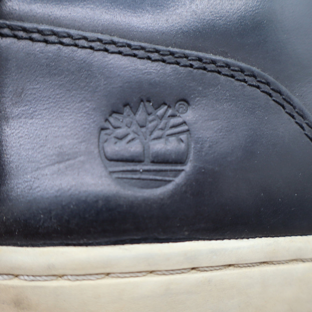 Timberland Sneakers Mens 10W Black Leather Chukka Mid Top Good