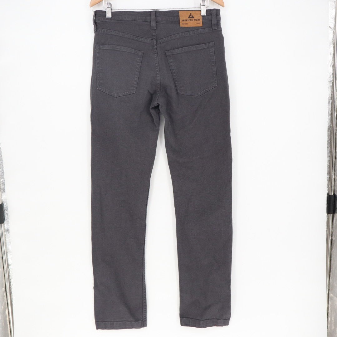 American Giant Roughneck Jeans Womens 30X32 Charcoal Gray Stretch Straight Leg